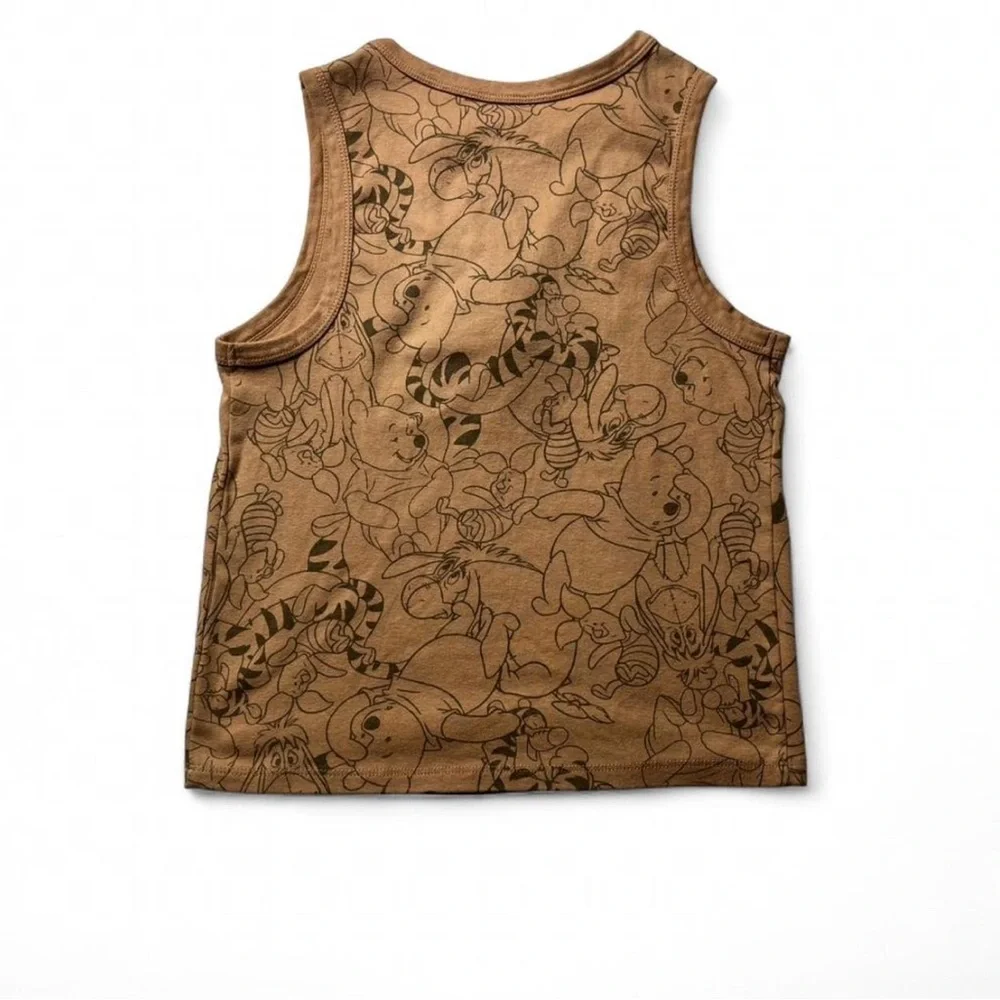 Disney Embroidered Brown Tank Top with Winnie the Pooh Print - Picture 3 of 4